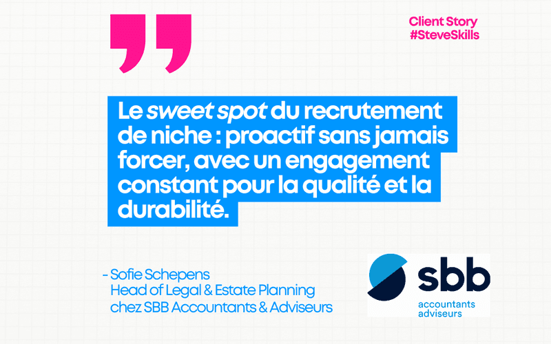 Client story SBB accountants Sophie Schepens niche recruitement quality