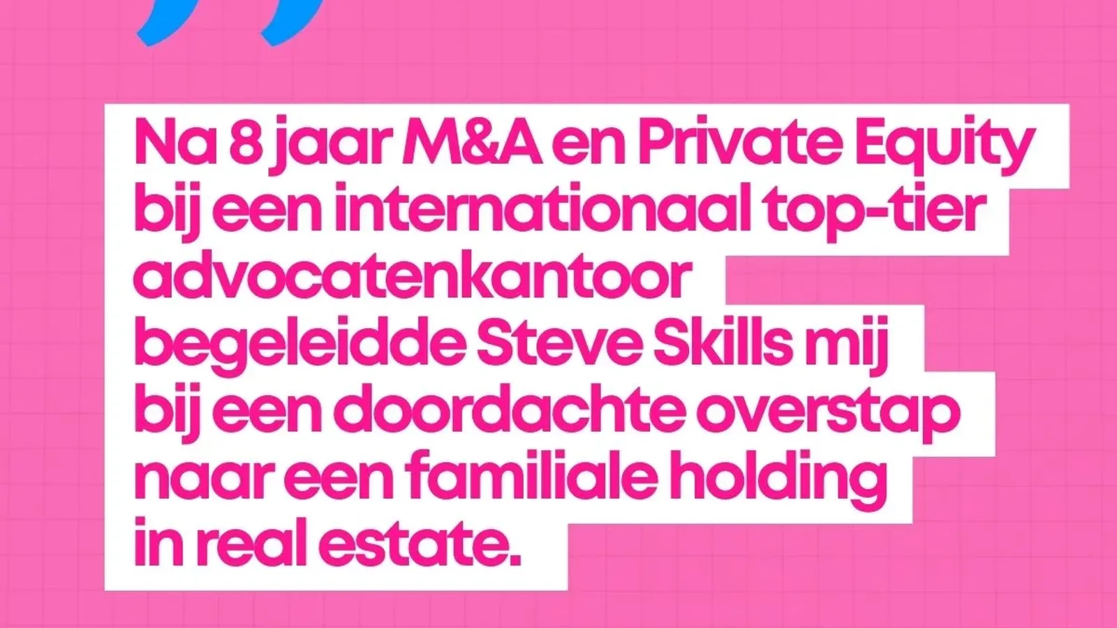 Van M& A advocaat naar familiale holding